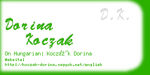 dorina koczak business card